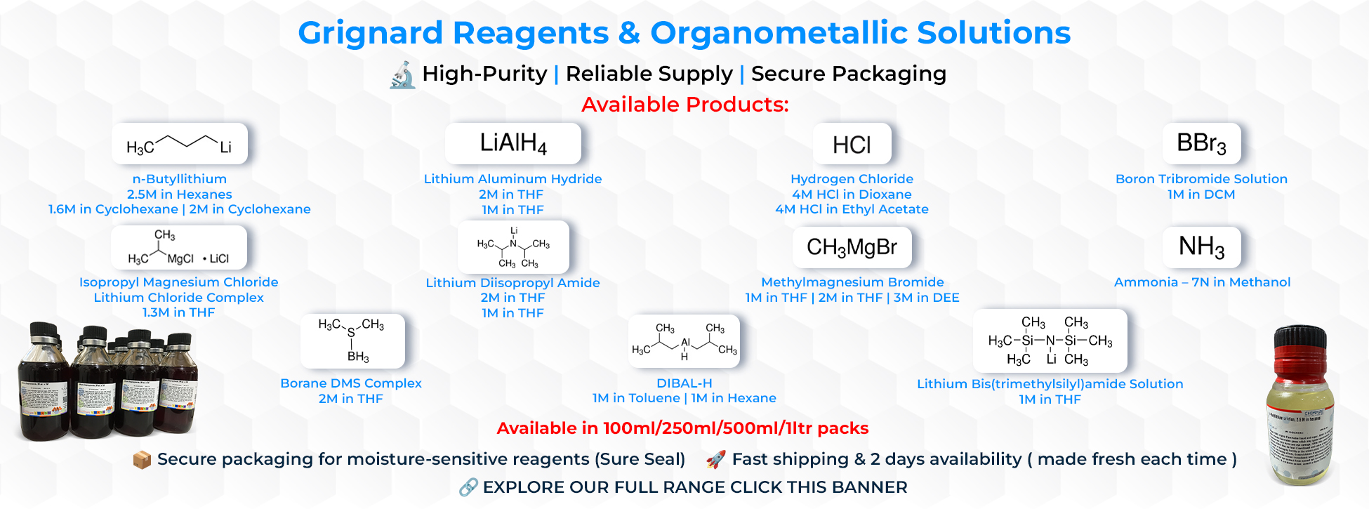 Grignard Reagents & Organometallic Solutions